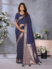 Nakshatra Blue Banarsi Silk Saree