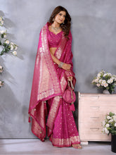 Nakshatra Pink Banarsi Silk Saree