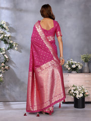 Nakshatra Pink Banarsi Silk Saree