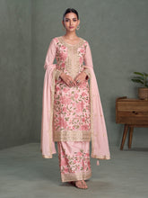 Nakshatra Pink Chinon Party Wear Suit