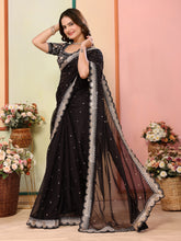 Nakshatra Black Organza Saree