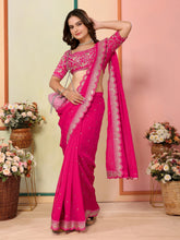 Nakshatra Pink Organza Saree
