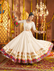 Nakshatra Off White Color Ready to Wear Lehenga Choli