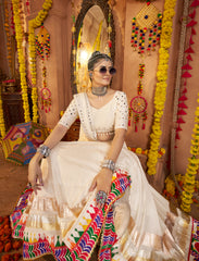 Nakshatra Off White Color Ready to Wear Lehenga Choli