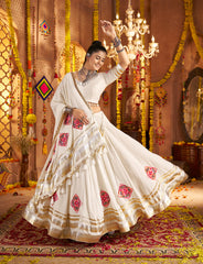 Nakshatra Off White Color Ready to Wear Lehenga Choli