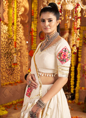 Nakshatra Off White Color Ready to Wear Lehenga Choli