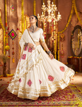 Nakshatra Off White Color Ready to Wear Lehenga Choli