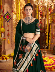 Nakshatra Green Color Ready to Wear Lehenga Choli