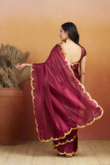 Nakshatra Maroon Color Ready to Wear Saree