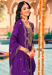 Nakshatra Designer Purple Suit