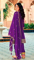 Nakshatra Designer Purple Suit