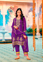 Nakshatra Designer Purple Suit