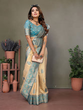 Nakshatra Blue Viscose Silk Saree