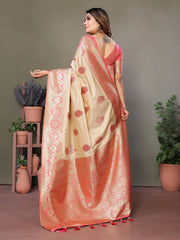 Nakshatra Pink Viscose Silk Saree