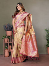 Nakshatra Purple Viscose Silk Saree