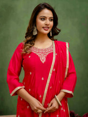 Nakshatra Pink Silk Readymade Suit
