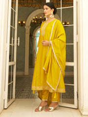Nakshatra Yellow Silk Readymade Suit