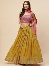 Nakshatra Yellow Sequence Lehenga Choli