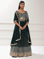 Nakshatra Green Sequence Lehenga Choli