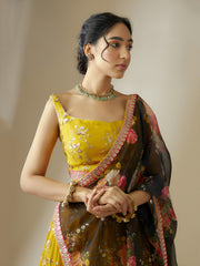 Nakshatra Yellow Sequence Lehenga Choli