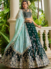Nakshatra Green Sequence Lehenga