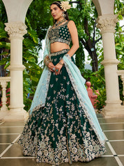 Nakshatra Green Sequence Lehenga