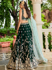 Nakshatra Green Sequence Lehenga