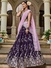 Nakshatra Magenta Sequence Lehenga