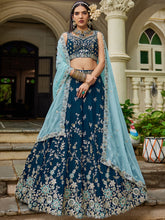 Nakshatra Nevy Blue Sequence Lehenga