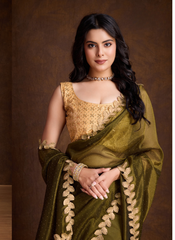 Nakshatra Olive Green Saree