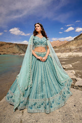 Luxe Blossom Georgette Lehenga Set