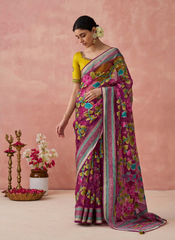 Nakshatra Maroon Premium saree