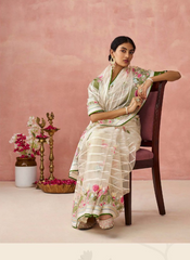Nakshatra Off white Premium saree