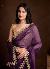 Nakshatra Purple Saree