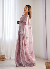 Nakshatra Onion Burburry Silk Saree