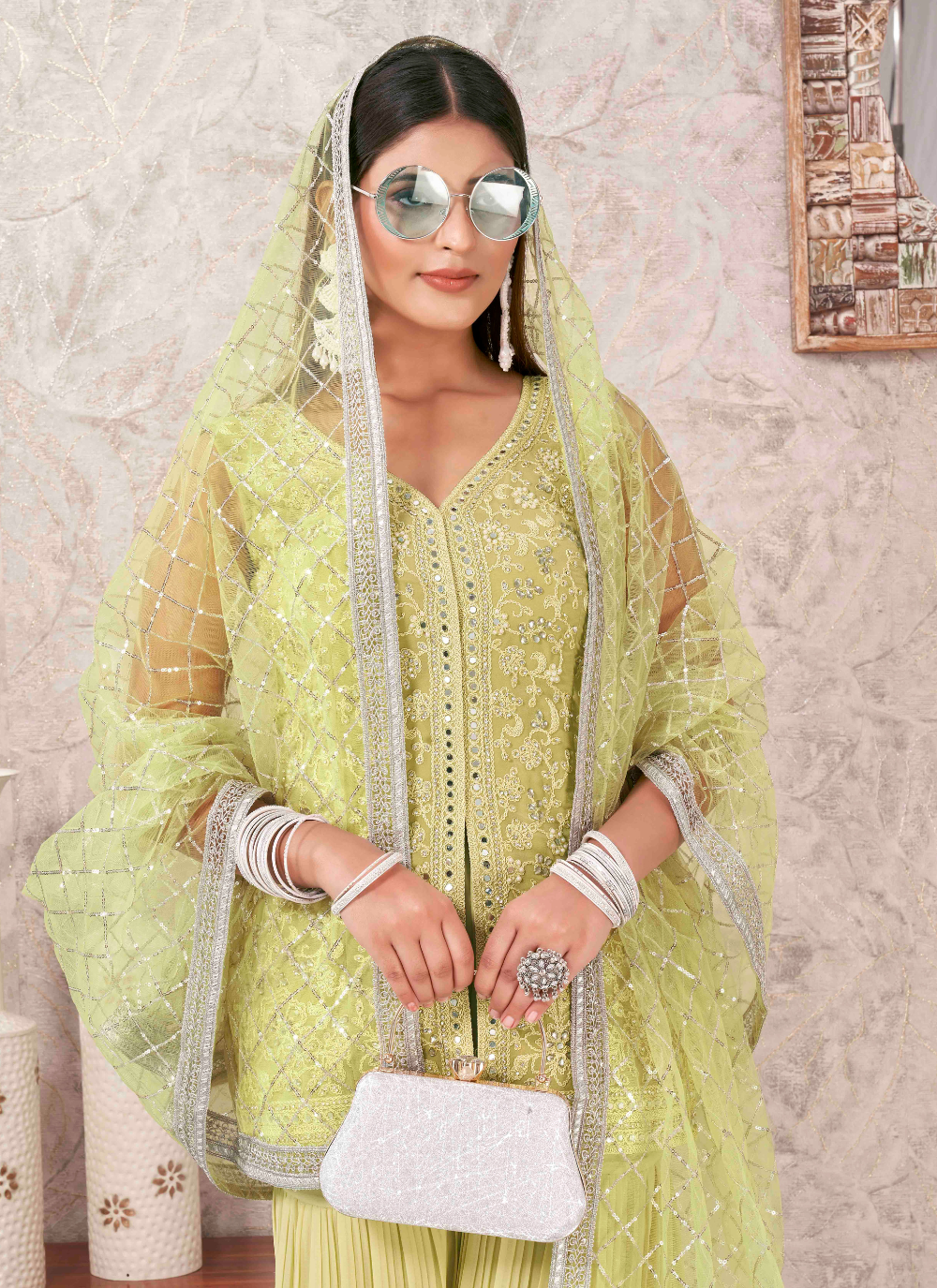 Nakshatra Lemon Sharara set