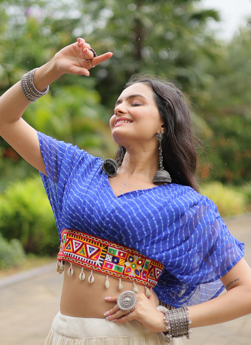 Nakshatra Blue Chaniya choli