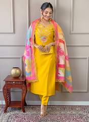 Nakshatra Mustard Readymade Suit