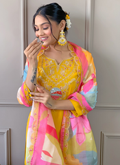 Nakshatra Mustard Readymade Suit