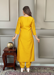 Nakshatra Mustard Readymade Suit