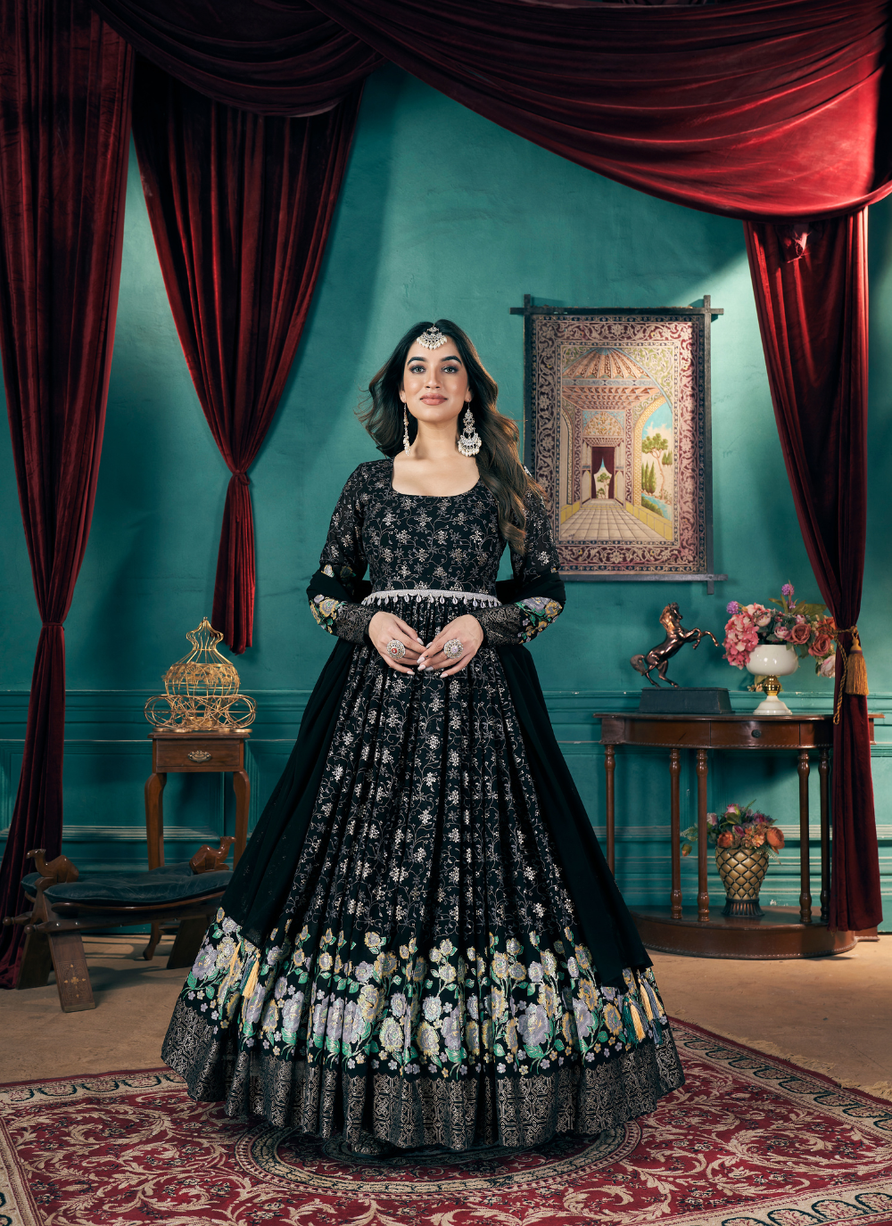 Nakshatra Black Georgette Suits