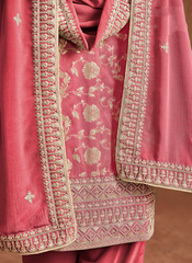 Nakshatra Coral Dola Silk Salwar Kameez