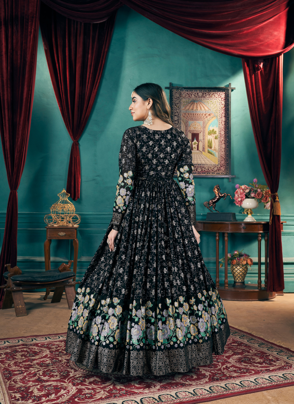 Nakshatra Black Georgette Suits