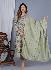 Nakshatra  readymade Grey cotton Suit