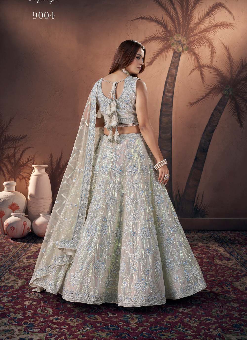 Nakshatra  Cream Bridal Lehenga