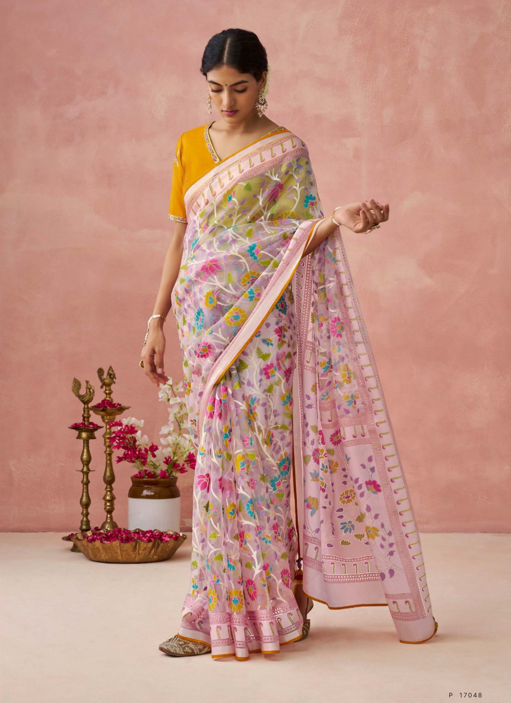 Nakshatra Baby Pink Premium saree