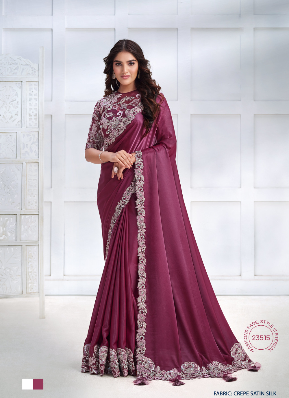 Nakshatra Blasting  Burgundy designer saree