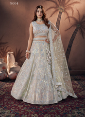 Nakshatra  Cream Bridal Lehenga