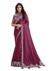 Nakshatra Blasting  Burgundy designer saree