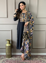 Nakshatra Black Ready Made Designer suit